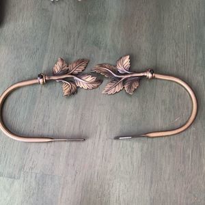 Bronze/Gold Leaf Design Curtain Holdbacks